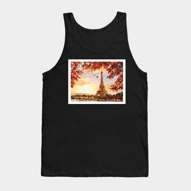 Paris, Sketch Art Tank Top by BokeeLee